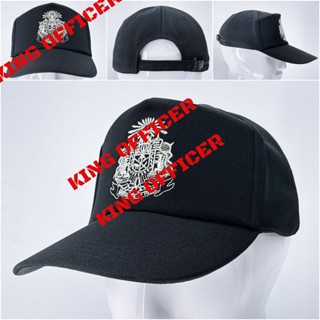 หมวกแก๊ป ตราแผ่นดิน สีดำ ปรับขนาดได้