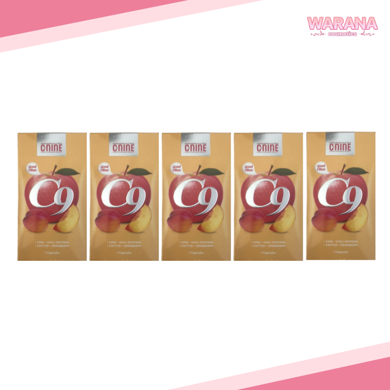 (แพ็ค 5 กล่อง) C9 C-Nine อาหารเสริม ซีไนน์ 7 แคปซูล