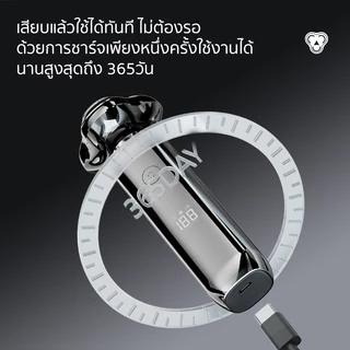 CoolAstyler เครื่องโกนหนวด ชาร์ครั้งเดียวใช้ได้12เดือน IPX7ล้างน้ำได้ ที่โกนหนวดไฟฟ้ากล่องของขวัญ