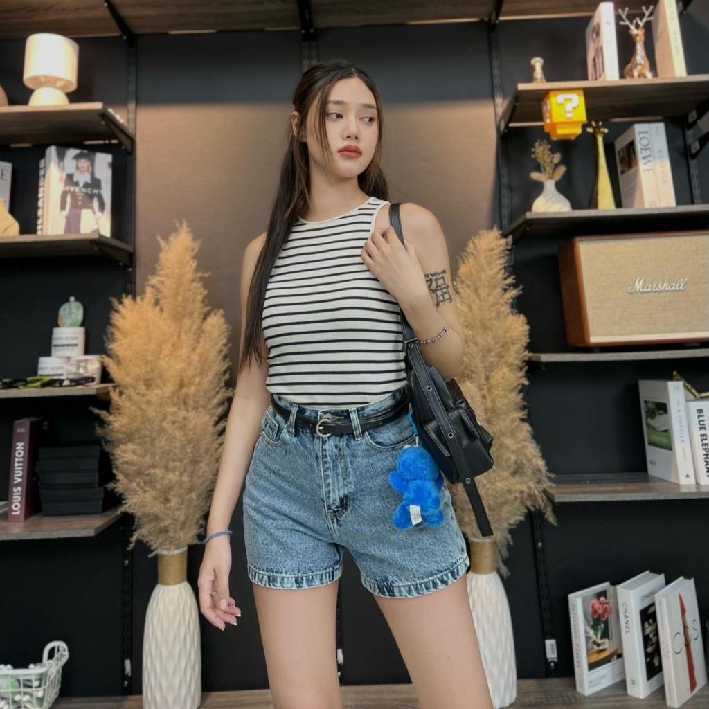 ยีนส์ Nammon Jeans s09 ยีนส์ขาสั่น-ผ้าไม่ยืด
