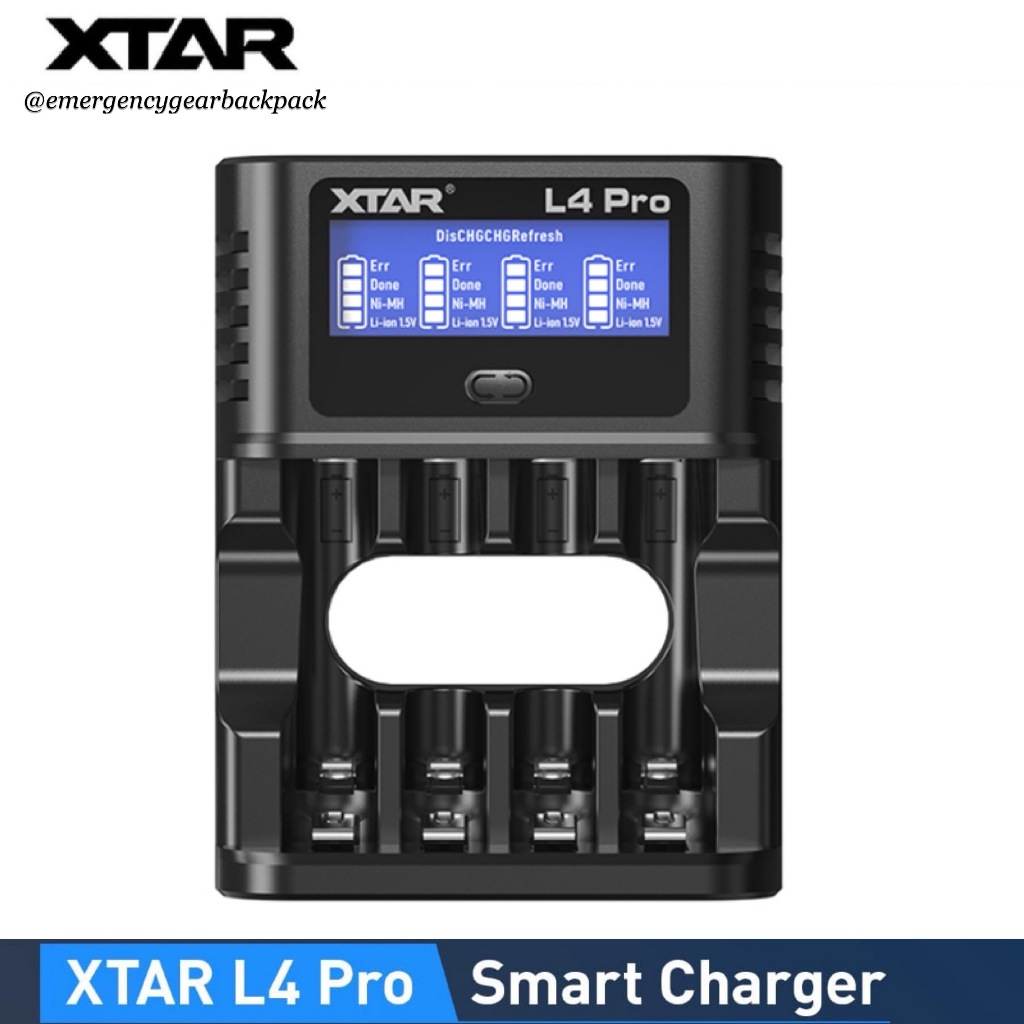 Promotion Set: ชุดทดแทนถ่านอัลคาไลน์  XTAR L4 Pro Charger & XTAR 1.5V  Li-ion Rechargeable Battery