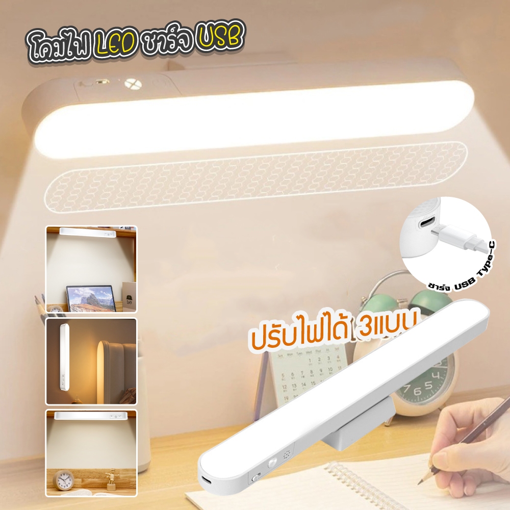 GaGiNang โคมไฟแม่เหล็ก LED โคมไฟติดผนัง สั่งการด้วยรีโมท ปรับความสว่างได้ถึง 3 ระดับ