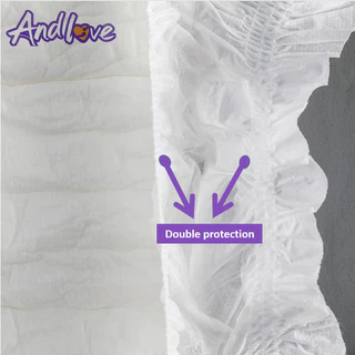 【ใช้ได้ทั้งชายแ】ANDLOVE ผ้าอ้อมผู้ใหญ่ แบบแปะเทป ผ้าอ้อมบางเฉียบ ผ้าอ้อมผู้ใหญ กันรั่ว - M/L/XL (50 ชิ้น/5 Pack)