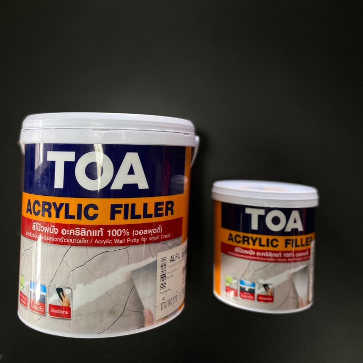 TOA สีโป๊วอะคริลิค เคมีโป๊วผนัง เหมาะสำหรับใช้อุดโป๊ว ตกแต่งรอยร้าวของผนังปูน คอนกรีต และไม้ โป้ว