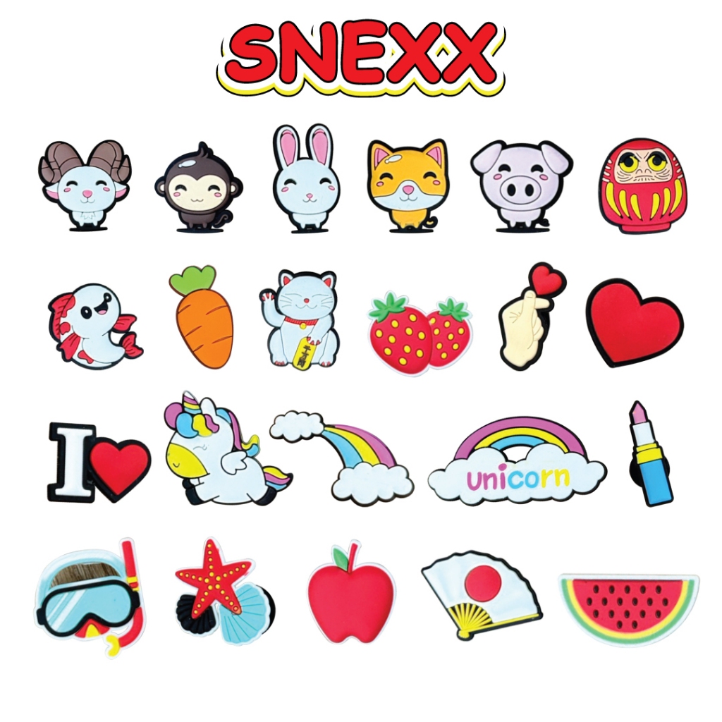 Snexx Jibbitz จิ๊บบิท การ์ตูน จิบบิทติดรองเท้า ตัวติดรองเท้า จิบบิทกระเป๋า
