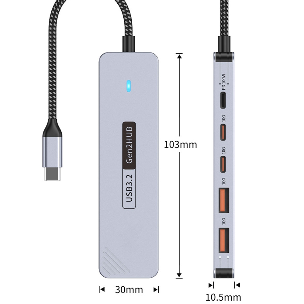 Newtech USB C 3.2 Gen 2 HUB 5 IN 1 10 Gbps Multi Functional HUB DM-513