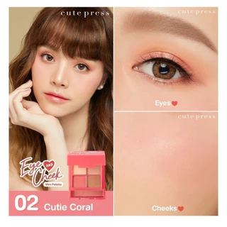 CUTE PRESS พาเลทท์แต่งหน้า EYE & CHEEK MINI PALETTE