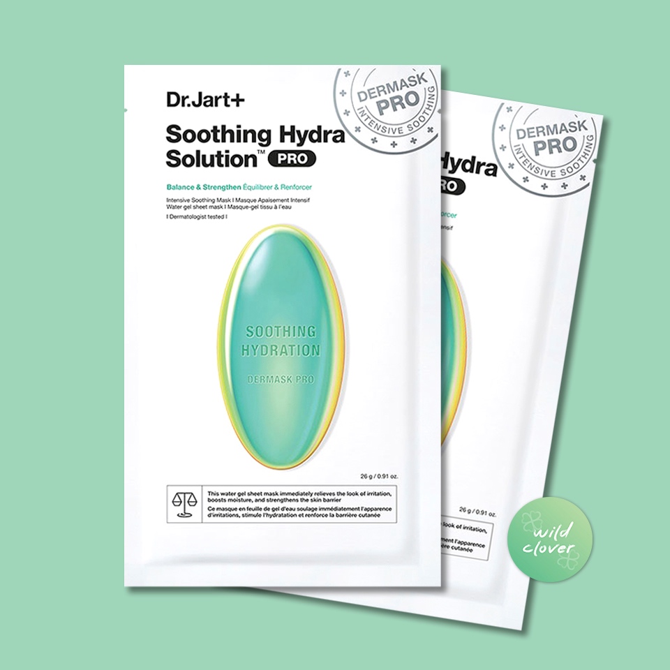 🍀 Dr.JART : แท้ฉลากไทย exp.10/26 dermask soothing hydra solution pro 26g mask ราคาต่อแผ่น