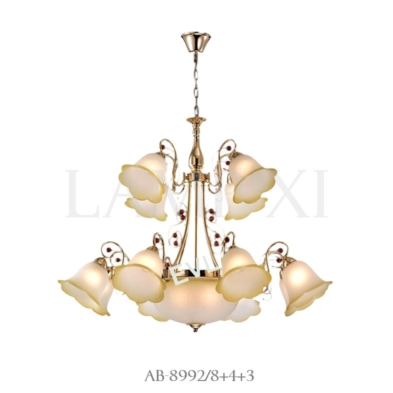 โคมไฟระย้า ช่อใหญ่ สวยงาม ยอดนิยม AB-8855/8+4+3 AB-8992/8+4+3 AB-8993/8+5+3 AB-8994/8+4+3