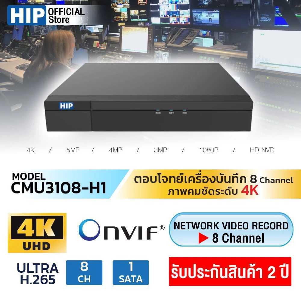 HIP CMU3108-H1 เครื่องบันทึกภาพกล้องวงจรปิด รองรับ 8 กล้อง
