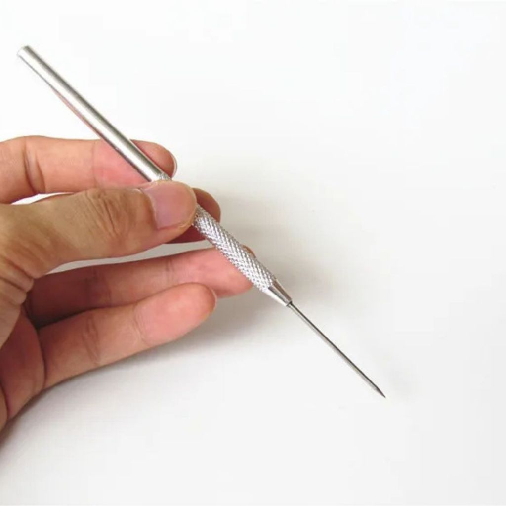 B-9 เข็มปลายแหลมด้ามอลูมิเนียม ใช้ตกแต่งงานปั้นดิน ปูน ดินเหนียว ดินน้ำมัน ขี้ผึ้ง