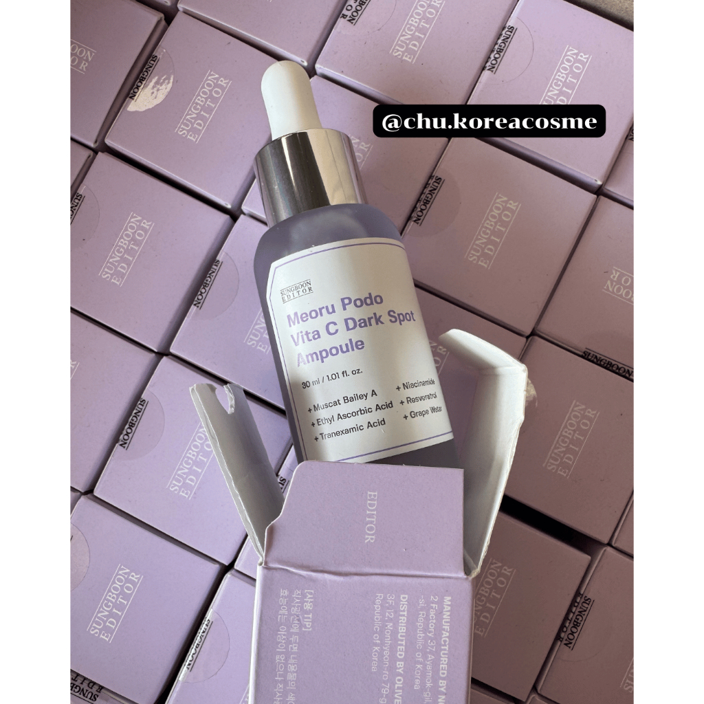 🔥[พร้อมส่ง/แท้💯]🔥Sungboon Editor Meoru Podo Vita C Dark Spot Ampoule 30ml เซรั่มองุ่นป่าลดฝ้า💜🍇 - รูปที่ 3
