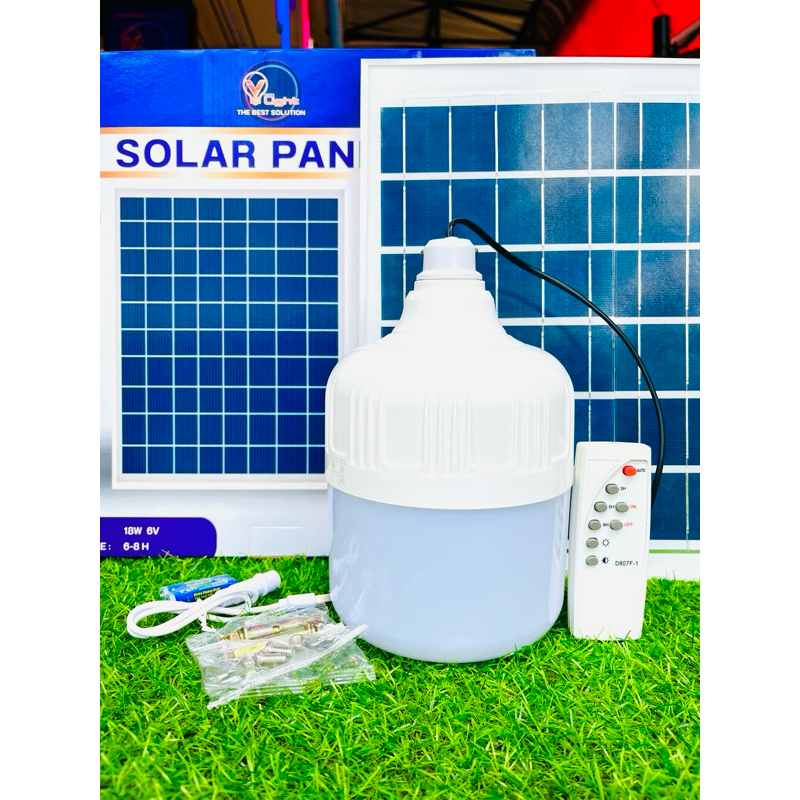 หลอดBulb LED + แผงโซล่าเซลล์ 300W Five