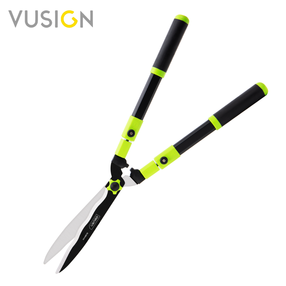 Vusign กรรไกรตัดหญ้า กรรไกรตัดกิ่งไม้ ตกแต่งสวน 20.5นิ้ว 33นิ้ว ด้ามยาว ใบมีดคม ปรับด้ามได้ Hedge Sh
