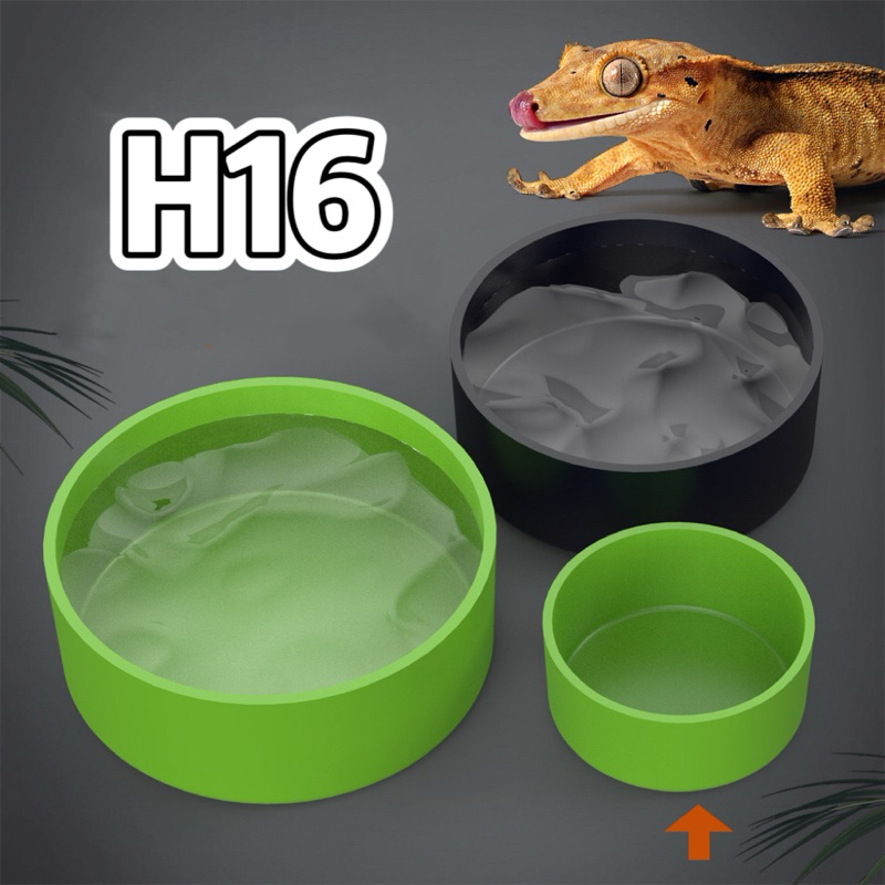 ถาดใส่อาหารและน้ำ สำหรับเต่าบกสัตว์เลื้อยคลาน  NomoyPet H16 สัตว์เล็ก งู แมงมุม ตุ๊กแก