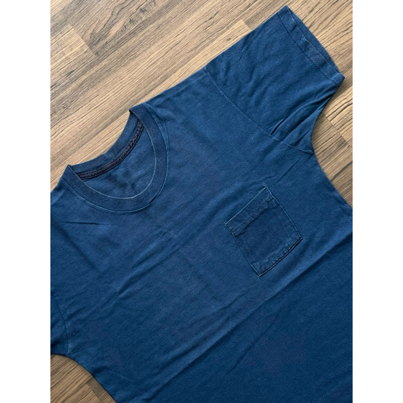 เสื้อยืดกระเป๋า เซอร์ๆคอกลม Vintage Pocket T-Shirt แบรนด์ Fruit of the Loom ของแท้ จาก USA ป้ายหลุด 
