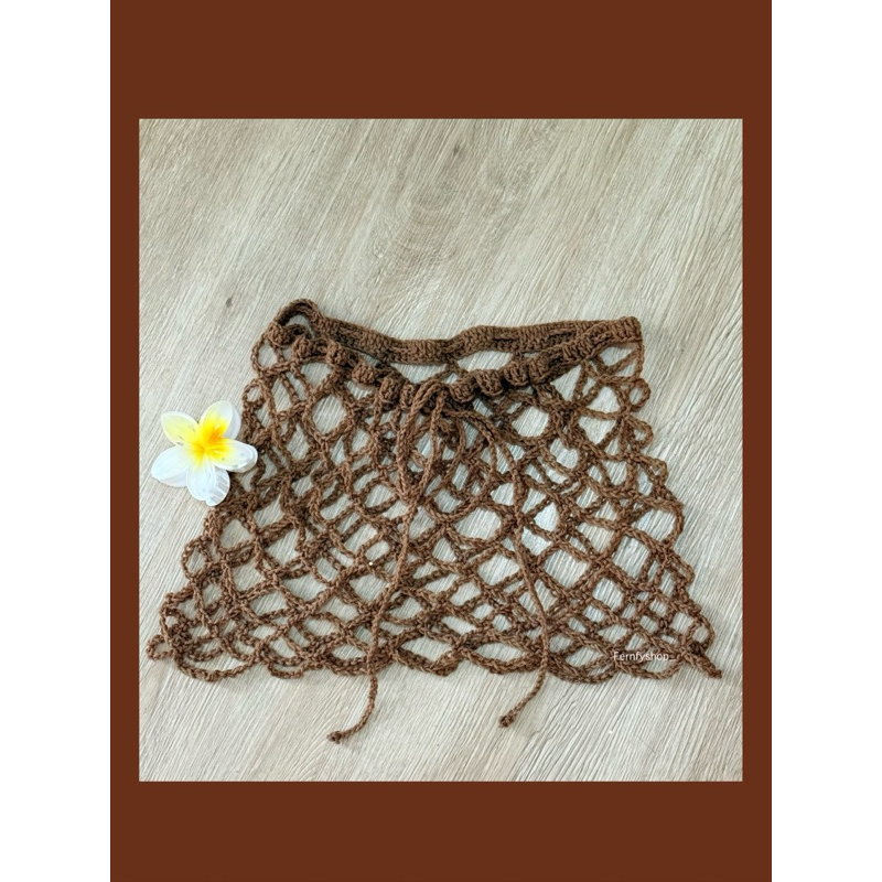 กระโปรงไหมพรมตาข่าย (สินค้าพร้อมส่ง สีอื่นๆทักแชท) ฟรีไซต์ – โปรปัง