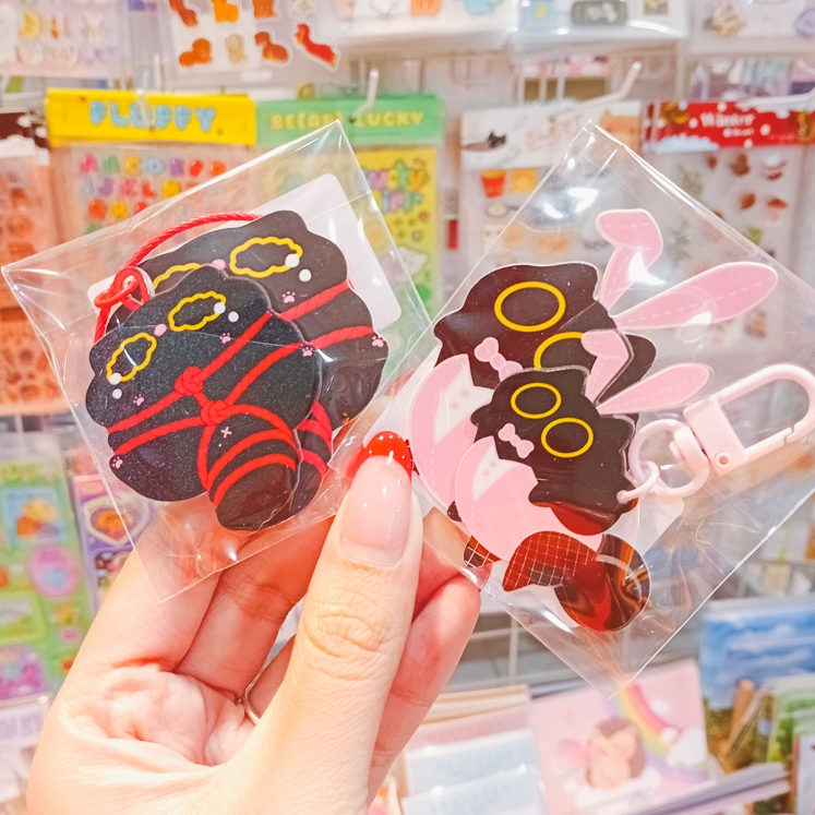 ✨มีลายใหม่ด้วย✨Keychain พวงกุญแจ แงวอู้กเซะซี่ 👀 และแงวอู้กโดนหยุม✨ น่ารักมาก พวงกุญแจแมวตาโต คิวท์ ๆ [Manycho']