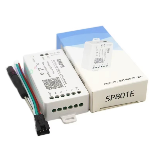 SP801E Wifi Art-Net Digtal LED Controller 5V-24V 12V Matrix Panel Module WS2812 led Strip Programmab