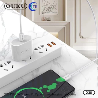 ใหม่ล่าสุด!! OUKU X28 สายชาร์จเร็ว Type-C to Type-C ความยาว1M Charging Data Cable PD60W Fast Charge 3A สายชาร์จชาร์จเร็ว