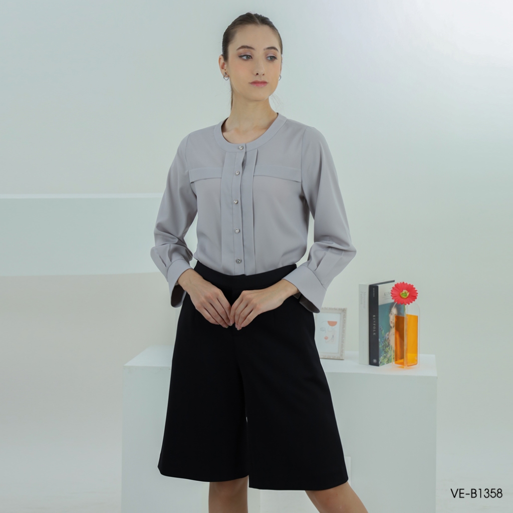 AMILA Blouse VE-B1358 by VERONIQA โจเจท แขนยาว IGPU25-4 PCE2690