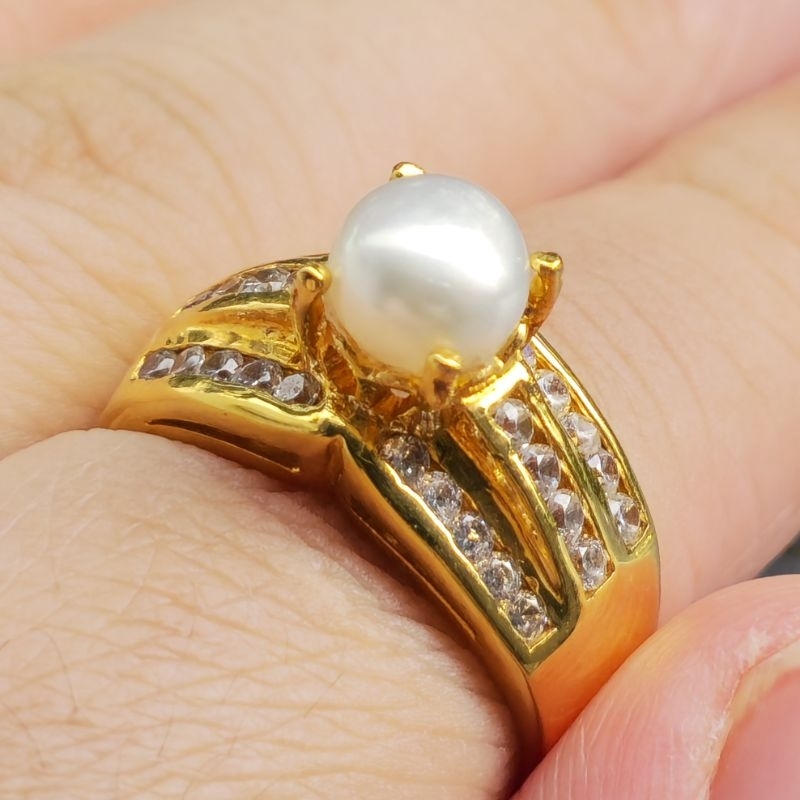 VALERIAN - Pearl Ring - Magic Wand ไข่มุกแท้เคลือบทองคำ 24 k