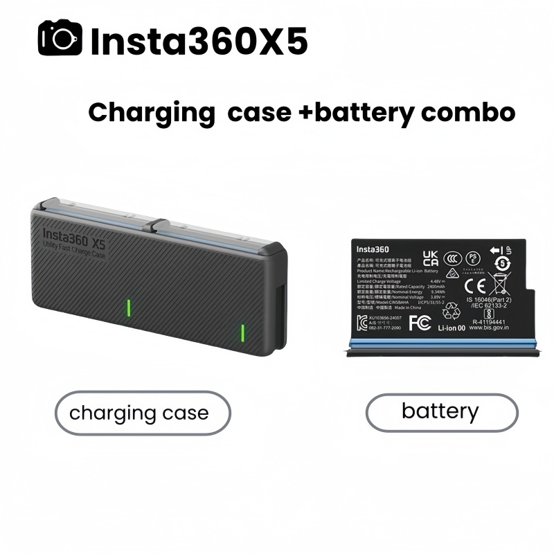 Insta360 X5 Charging Case + Battery 2440mAh insta360X5 Accessories