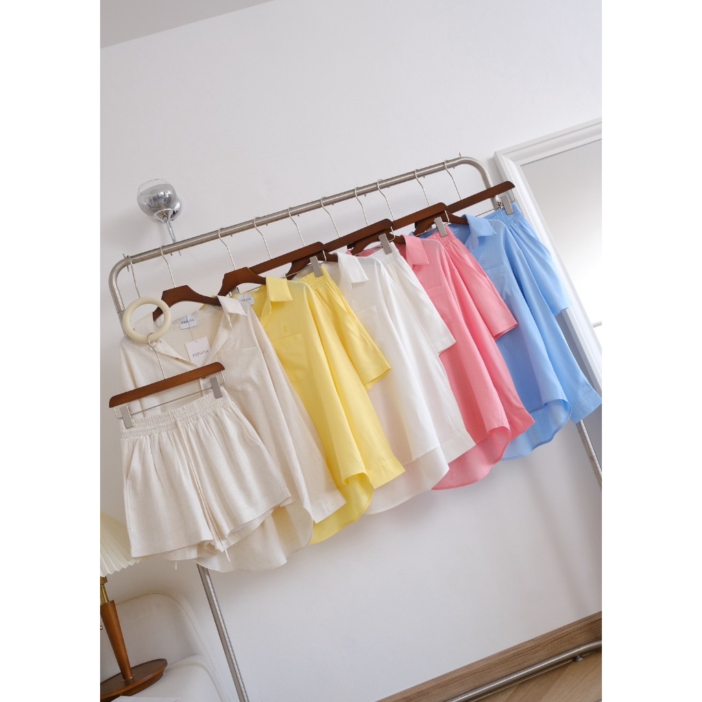 •PRISANA• PSN 6960 ชุด set ฟรีไซส์ผ้าลินินญี่ปุ่นแท้ ผ้าเกรดเนื้อแพงสุด ใยผ้าธรรมชาติ ใยผ้าเหนียวใส่