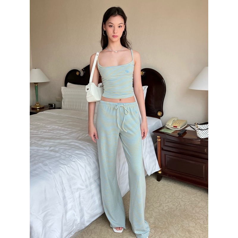 (New in pack) Cintage♡ CT2090 เซตสายเดี่ยวขายาวmiube3052 🌸 สี Moonlight(miube) Size S/M/L