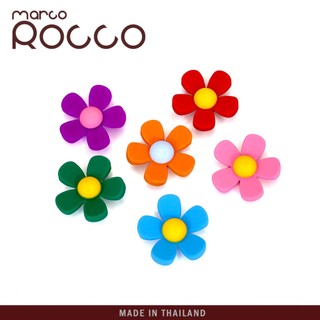 Marco Rocco จี้ปักน่ารัก ตัวติดรองเท้า ลายดอกไม้ DIYจี้ปัก ชุดละ 6ตัว ใส่ที่รองเท้าและกระเป๋า JBT012