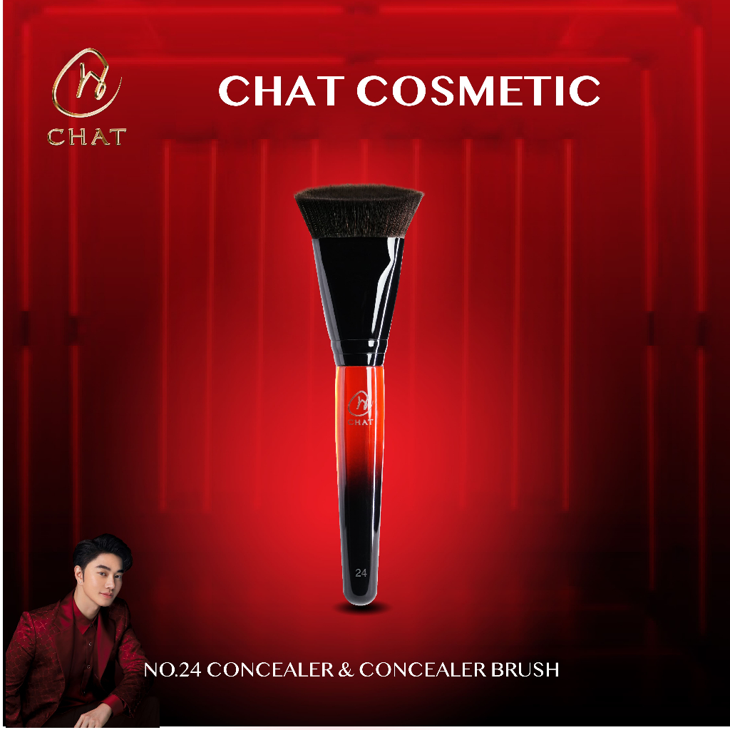 CHAT Concealer & Foundation Brush ( ฉัตรแปรงคอนซีลเลอร์และรองพื้น) no.24