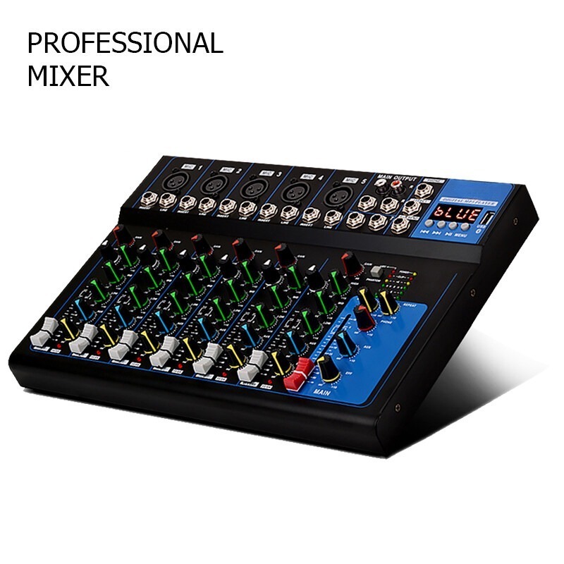 เครื่องผสมเสียง professional เครื่องผสมอาหาร 7/4 ช่อง  เครื่องผสมสัญญาณ USB เครื่องขยายสัญ  Mixer ราคา ถูกที่สุด ดีลบีเคเค แกลเลอรีภาพที่ 9