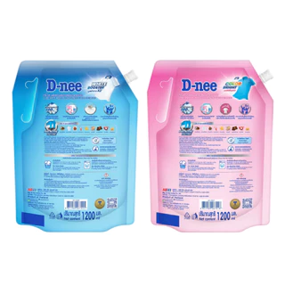 [ 1ถุง ] D-nee ดีนี่ ผลิตภัณฑ์ซักผ้า สูตรเข้มข้น พลังซักเข้มข้น ขนาด 1200 มล. (1ถุง) คละสูตร