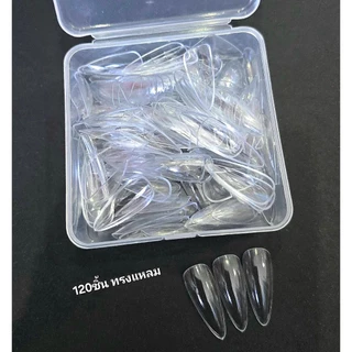 Tip PVC เล็บปลอมฝึกสีใส หลายตัวเลือก กล่องเหลี่ยม สำหรับฝึกทำเล็บ,ทำชาร์ตโชว์สี moding
