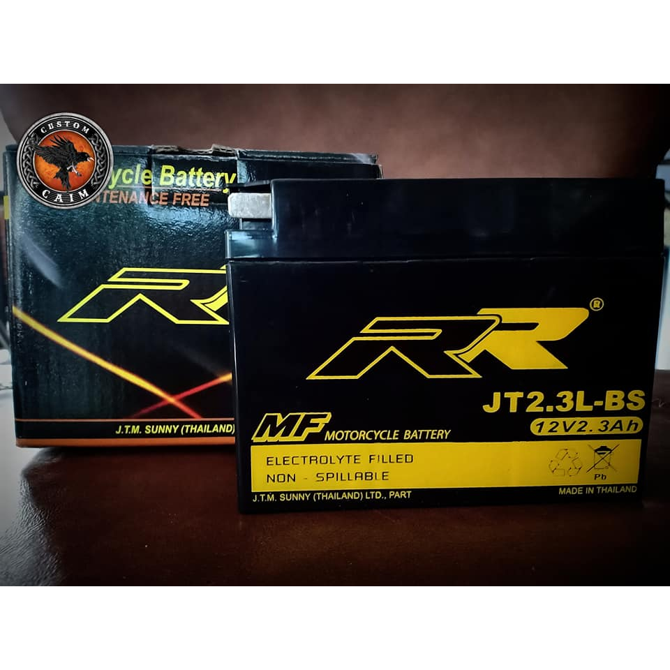 แบตเตอรี่ RR JT2.3L-BS (แท้) สำหรับ รถรุ่น SR400 , SR500