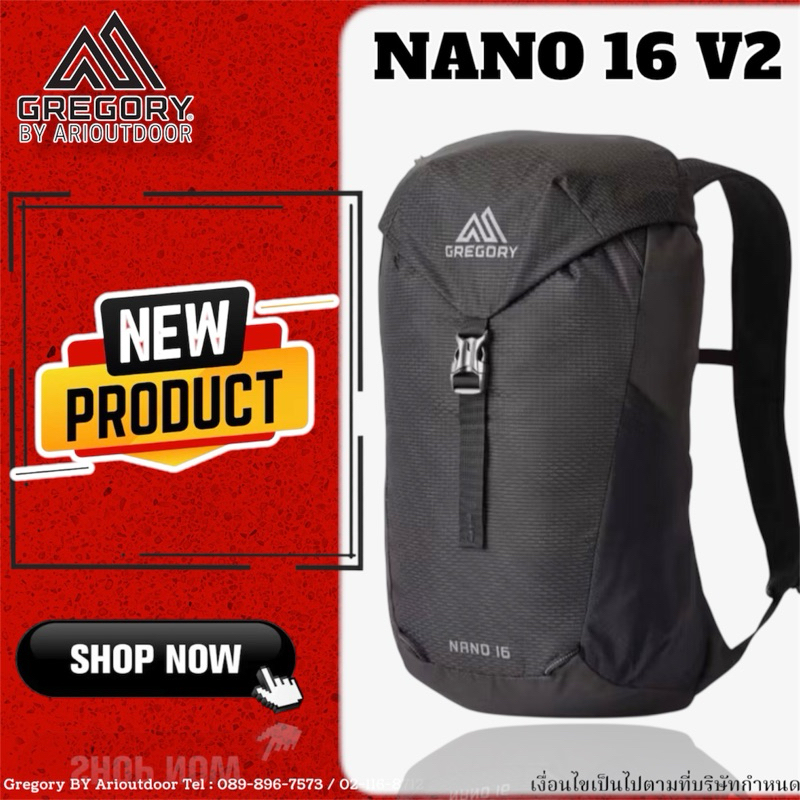 Gregory Nano 16 V2 กระเป๋าเป้ Daypack ความจุ 16 ลิตร Unisex