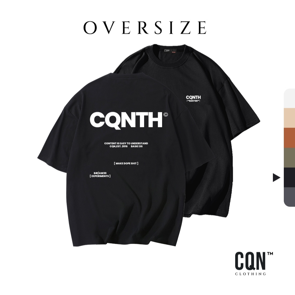 CQN | เสื้อ Oversize [ET.20"CQNTH] ผ้าหนานุ่ม คอแคบ ไม่ย้วย