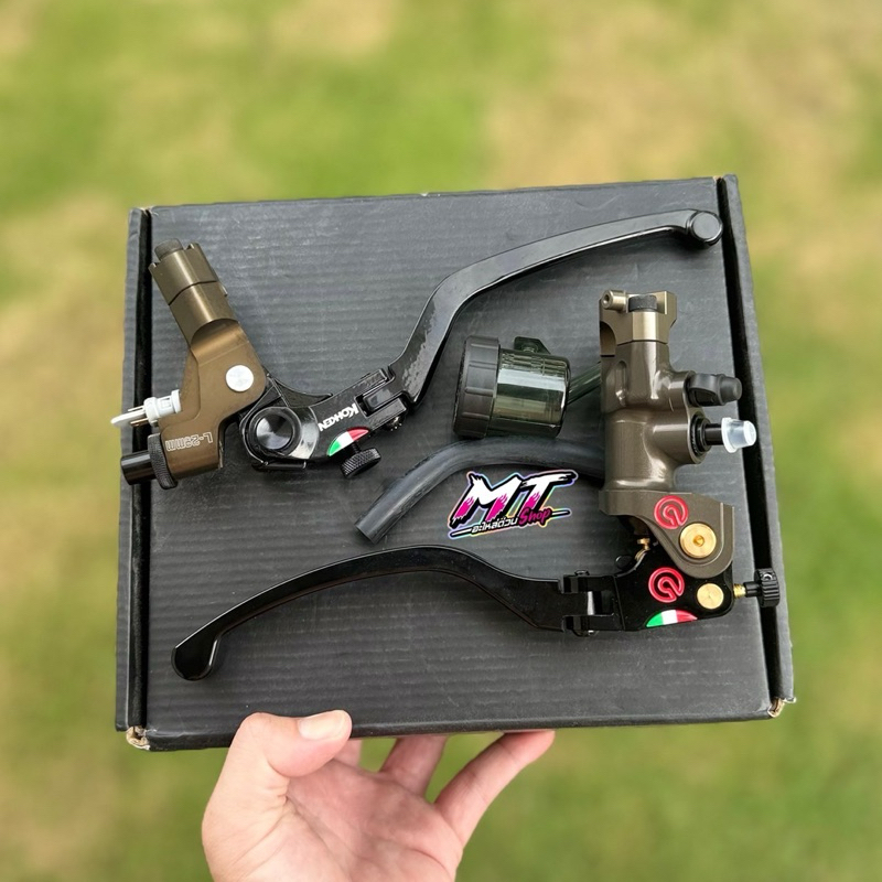 🎉🎉 ปั้มบน พร้อมมือครัช/เบรค งานcnc โลโก้แดง ใส่เวฟ110i 125r-s-บังลม 125i ปลาวาฬ-Led Giorno Lead Mio 