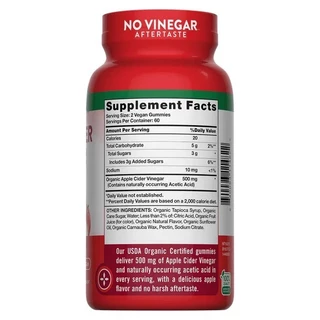 Nature’s Truth Organic Apple Cider Vinegar 500 mg. Gummies 🍎 (120กัมมี่) กัมมี่แอปเปิ้ลไซเดอร์