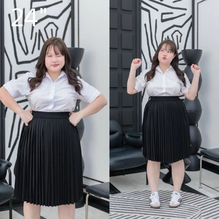 กระโปรงพลีทนักศึกษา สำหรับสาวพลัสไซต์ XL-XXL (28-45“)จีบเล็ก จีบทวิท 🍟ความยาว 18 - 36 นิ้ว