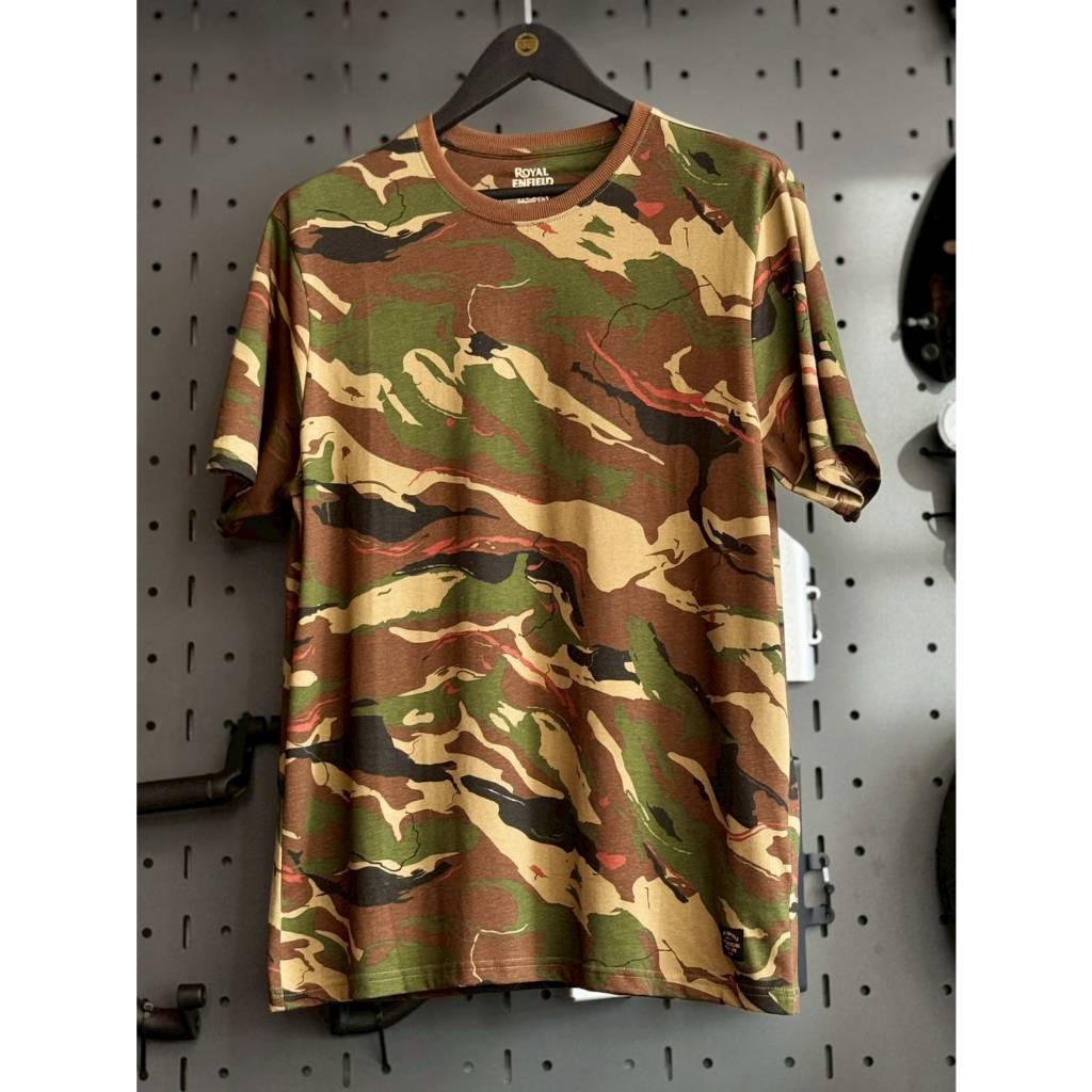 เสื้อยืดลายทาง Royal Enfield LADAKH LANDSCAPE CAMO BROWN CAMO