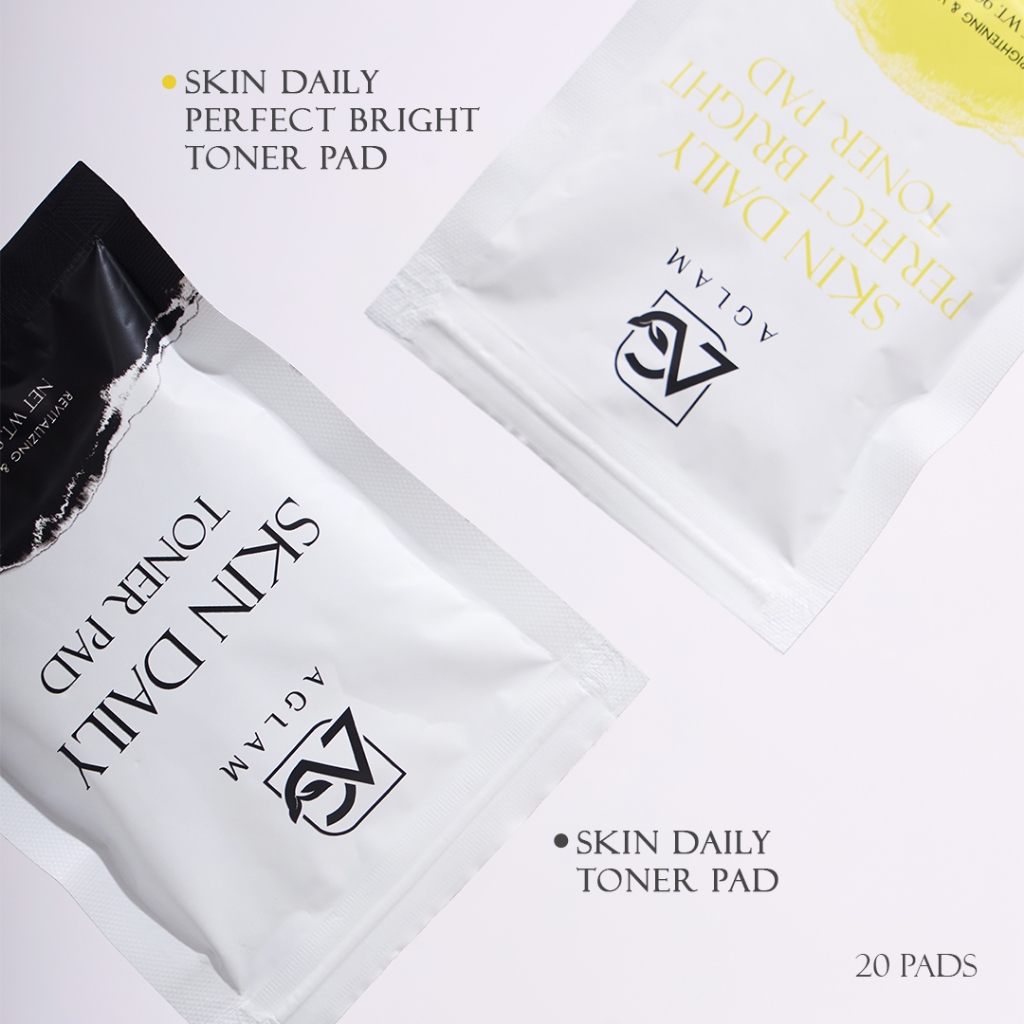 [ 1 ซอง 20 แผ่น ] AGLAM TONER PAD SKIN DAILY - โทนเนอร์แพด แบบซอง สำหรับเช็ดและมาส์ก