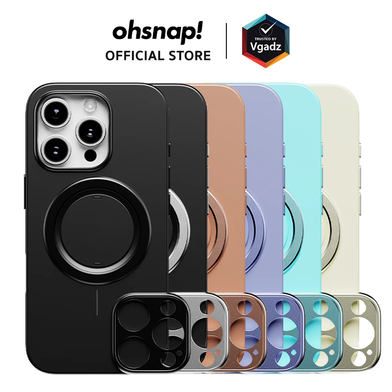 [เซตคู่] ohsnap! เคสและแหวนติดหลังมือถือสำหรับ iPhone 16 Pro / Pro Max รุ่น Snap Case + Snap Grip