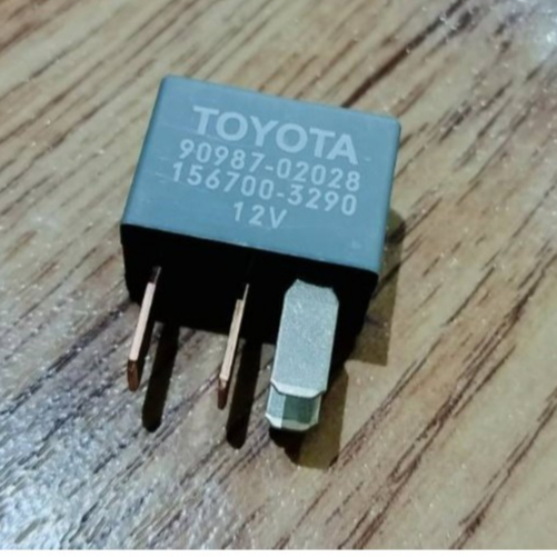 Relay 156700-3290 (DENSO) 4 ขา 12V รีเลย์รถยนต์ Made in Japan สีเทา