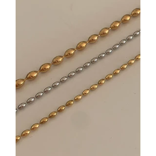 สร้อยสเตนเลส สร้อยเปล่า HER OBJECTIVE_ HER BEADED BOLD NECKLACE