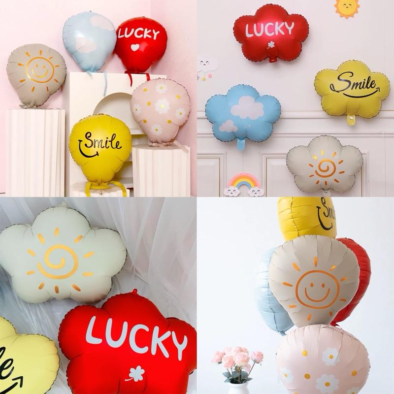 ลูกโป่งฟอยล์ ลูกโป่งก้อนเมฆ บอลลูน สีสันสดใส ร้านไทยสินค้าพร้อมส่ง