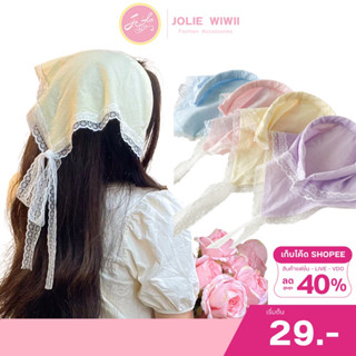 SPECIAL_Jolie Wiwii ที่คาดผมผ้าประดับลูกไม้ ตกแต่งระบาย สไตล…