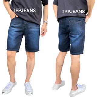JEANSEEXPRESS MT06 Shorts กางเกงยีนส์ขาสั้นชาย สีมิดไนท์บลูฟ…
