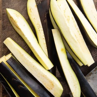 🛒Oishi-Fresh🍆มะเขือม่วง ปลอดสารพิษ 1 กก. รสชาติกรอบ สด ใหม่ ใยอาหารสูง หวานออร์แกนิค ผัก เคลมได้ 1-2 วัน