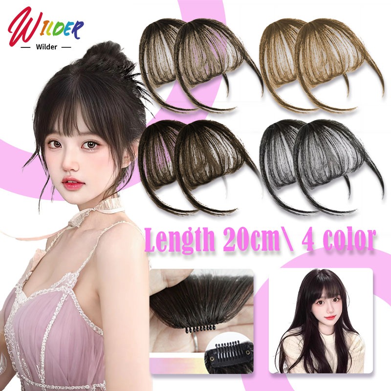 วิกผมหน้าม้าจําลอง ไร้รอยต่อ น้ําหนักเบา มองไม่เห็น ดูเป็นธรรมชาติ air bangs แบบสาวเกาหลี เหมือนผมจริง